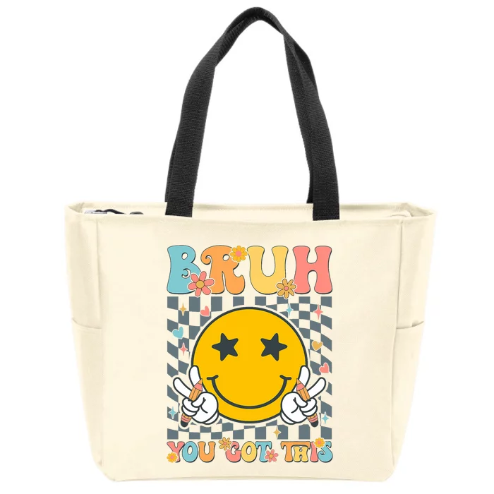 You Got This Testing Day Groovy Motivational Teacher Student Zip Tote Bag