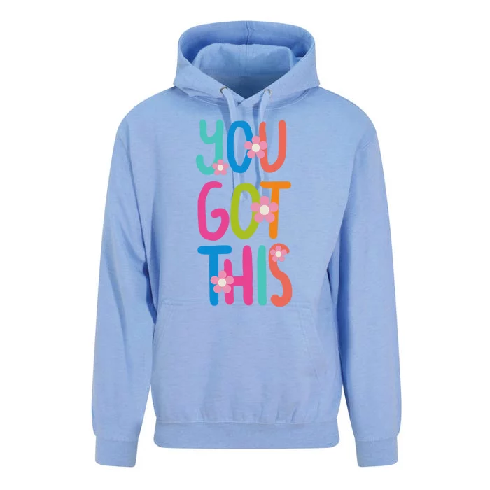 You Got This Colorful Floral Motivational Quote Unisex Surf Hoodie