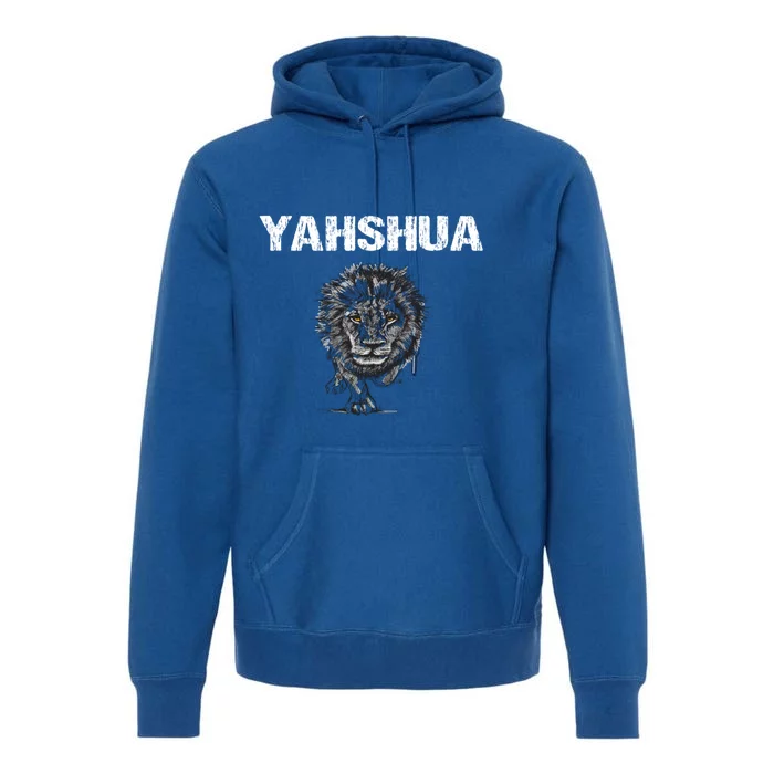 Yahshua Hebrew Christ Lion Tribe Of Judah Great Gift Premium Hoodie