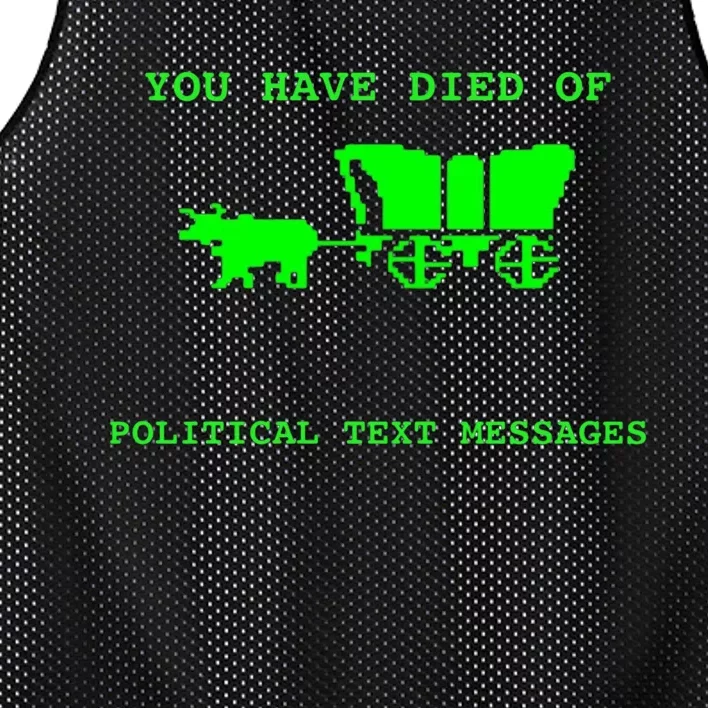 You Have Died Of Political Text Messages Mesh Reversible Basketball Jersey Tank