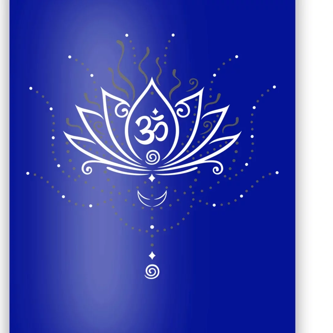 Yoga Harmony Gift Lotus Flower With Moon And Om Symbol Great Gift Poster