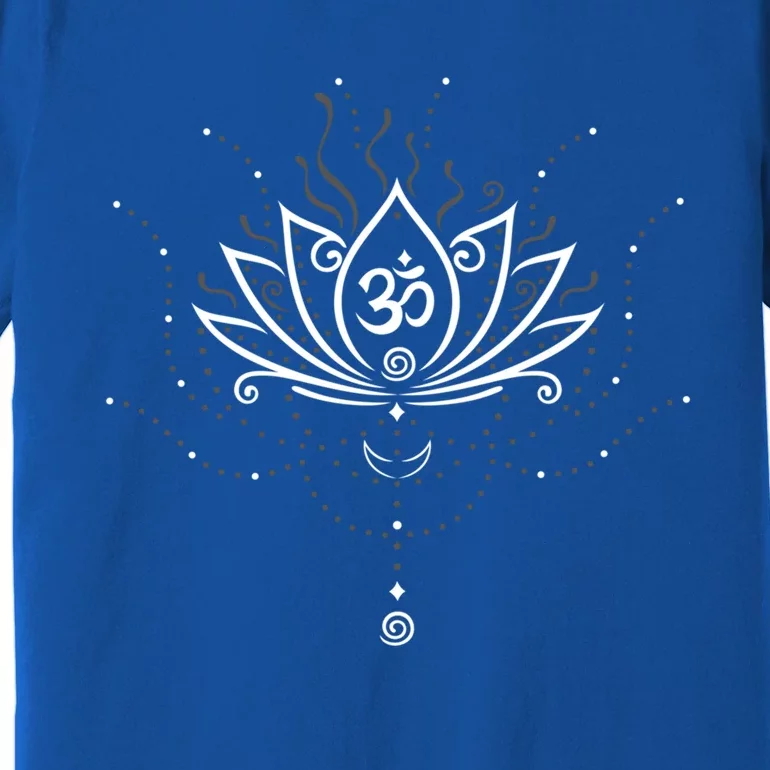 Yoga Harmony Great Gift Lotus Flower With Moon And Om Symbol Gift Premium T-Shirt