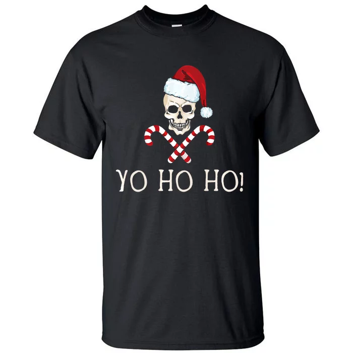 Yo Ho Ho Funny Santa Pirate Christmas Pun Humor Xmas Gift Tall T-Shirt