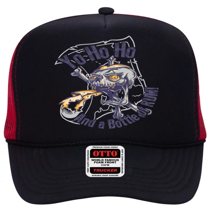 Yo Ho Ho And A Bottle Of Rum! Gift High Crown Mesh Trucker Hat