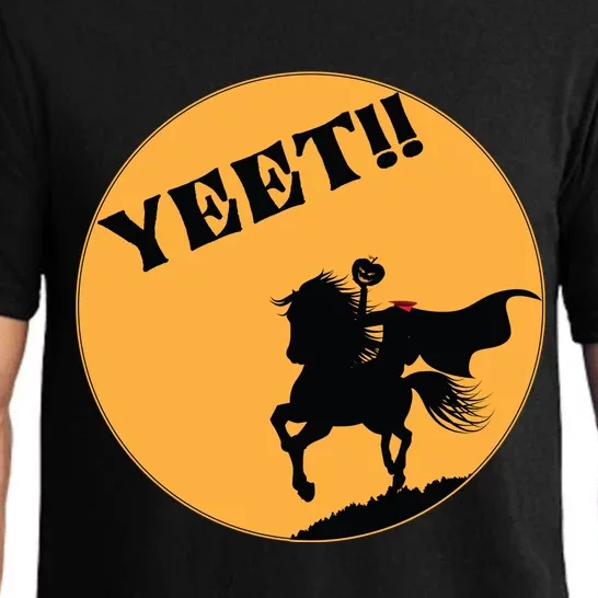 YEET!! Headless Horseman Funny Halloween Pajama Set