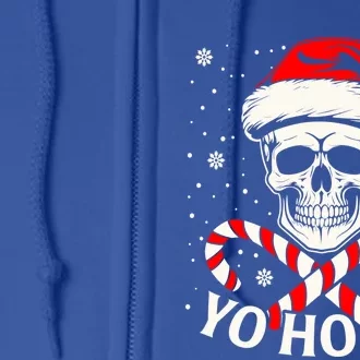 Yo Ho Ho Christmas Skull And Crossbones Pirate Xmas Season Gift Full Zip Hoodie