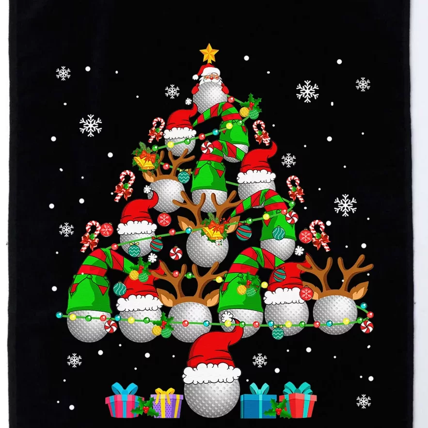 Your Hole Is My Goal Santa Playing Ugly Golf Christmas Platinum Collection Golf Towel