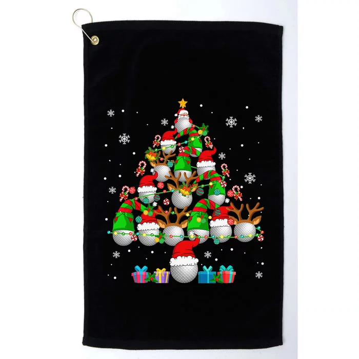 Your Hole Is My Goal Santa Playing Ugly Golf Christmas Platinum Collection Golf Towel