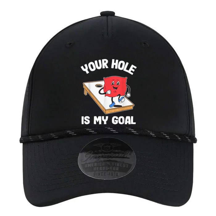 Your Hole Is My Goal Corn Hole Bean Bag Sarcastic Cornhole Performance The Dyno Cap