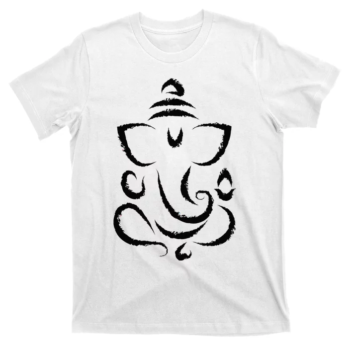 Yoga Hindu Indian Meditation Deepavali Diwali Rangoli Ganesh T-Shirt