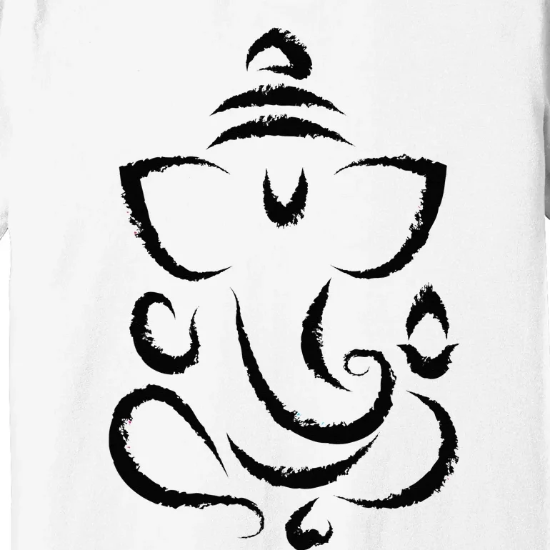 Yoga Hindu Indian Meditation Deepavali Diwali Rangoli Ganesh Premium T-Shirt