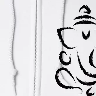 Yoga Hindu Indian Meditation Deepavali Diwali Rangoli Ganesh Full Zip Hoodie