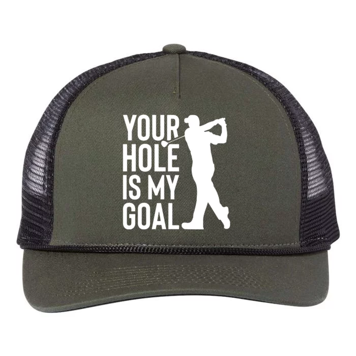 Your Hole Is My Goal Retro Rope Trucker Hat Cap