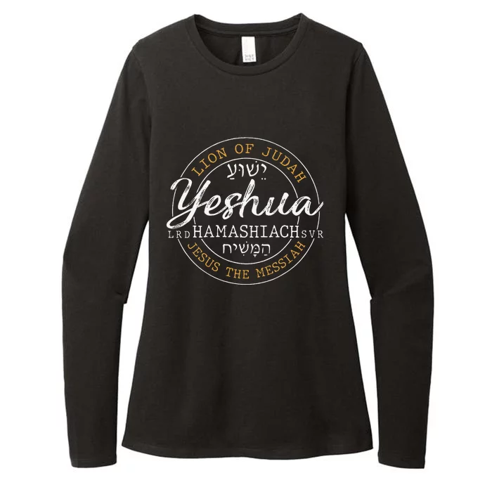 Yeshua Hamashiach Jesus The Messiah Hebrew Lion Of Judah Womens CVC Long Sleeve Shirt