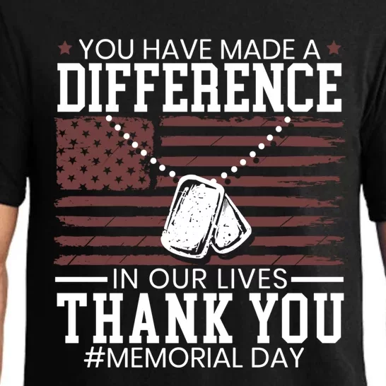 You Have Made A Difference In Our Lives Memorial Day Gift Pajama Set