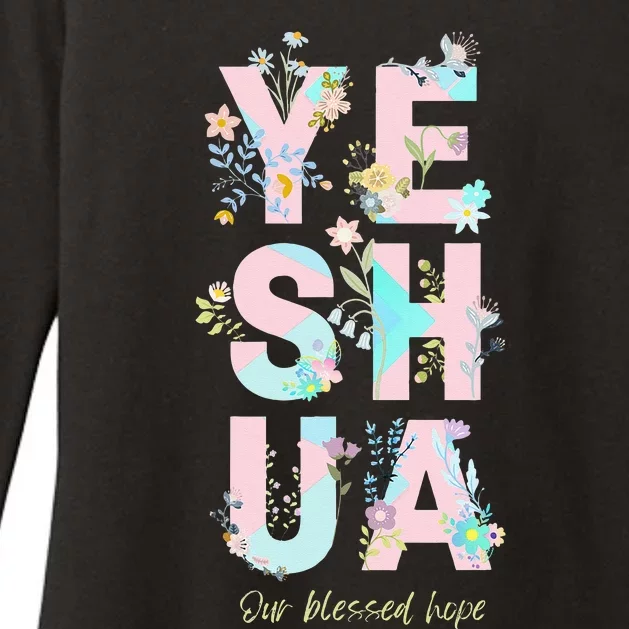 Yeshua Hamashiach Messianic Hebrew Jesus Floral and Fun Womens CVC Long Sleeve Shirt