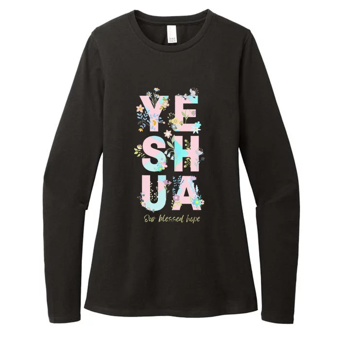 Yeshua Hamashiach Messianic Hebrew Jesus Floral and Fun Womens CVC Long Sleeve Shirt