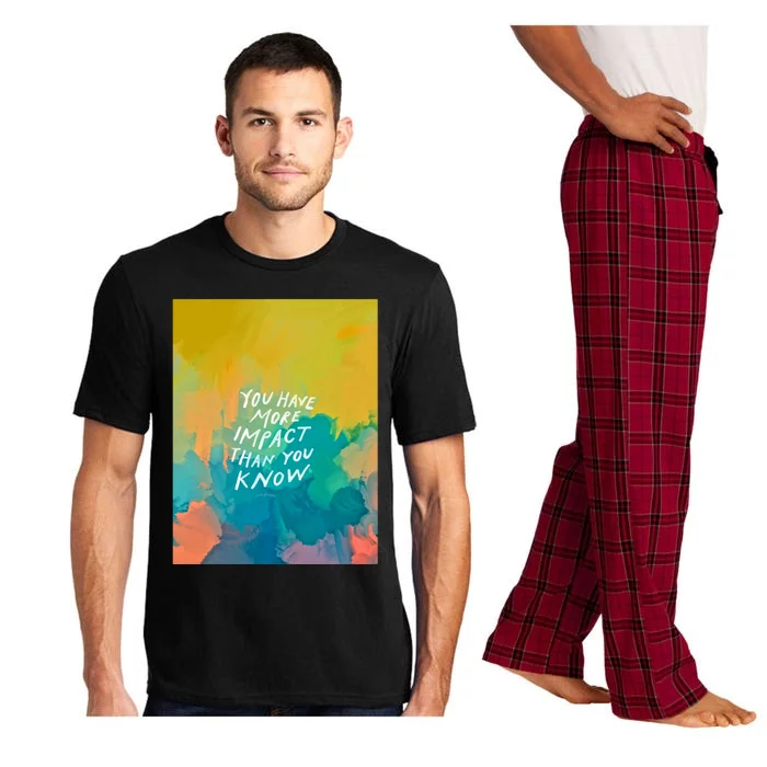 You Have More Impact Than You Know Neon Abstract Colorful Art And Motivational Pajama Set