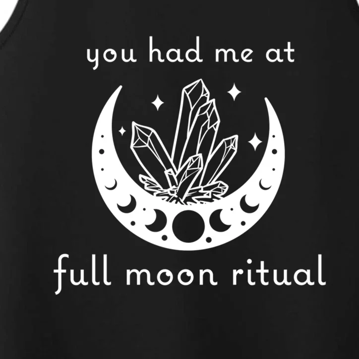 You Had Me At Full Moon Ritual Moon Phase Witch Tarot Gift Performance Tank