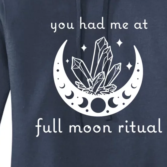 You Had Me At Full Moon Ritual Moon Phase Witch Tarot Gift Women's Pullover Hoodie