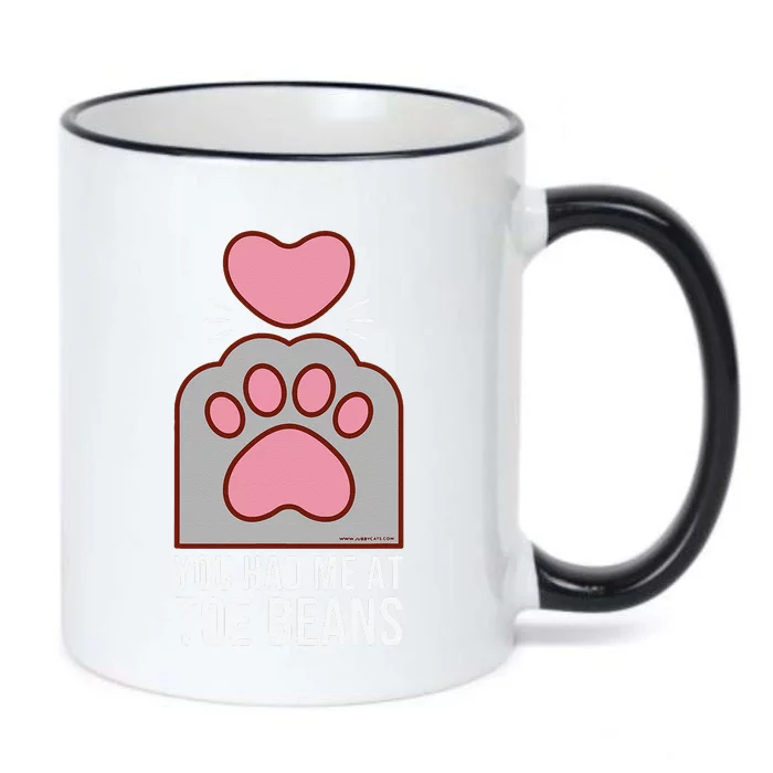 You Had Me At Toe Beans Funny Cute Kawaii Cat Black Color Changing Mug