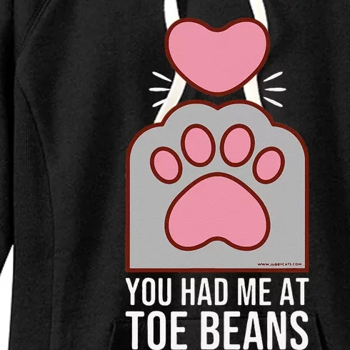 You Had Me At Toe Beans Funny Cute Kawaii Cat Women's Fleece Hoodie