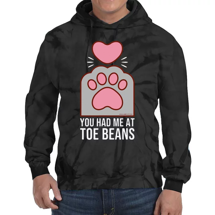 You Had Me At Toe Beans Funny Cute Kawaii Cat Tie Dye Hoodie