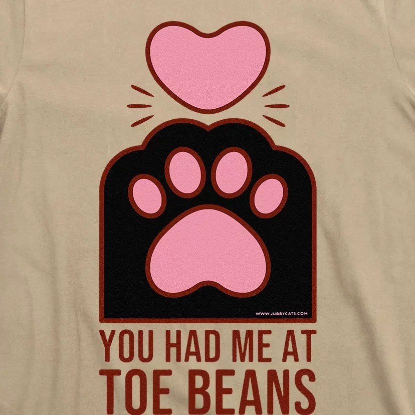 You Had Me At Toe Beans Black Cat Paw T-Shirt