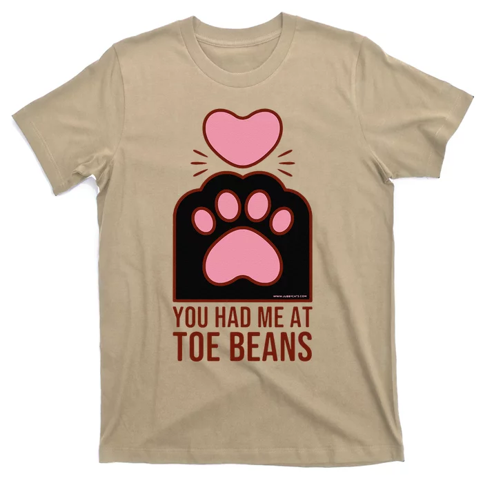 You Had Me At Toe Beans Black Cat Paw T-Shirt