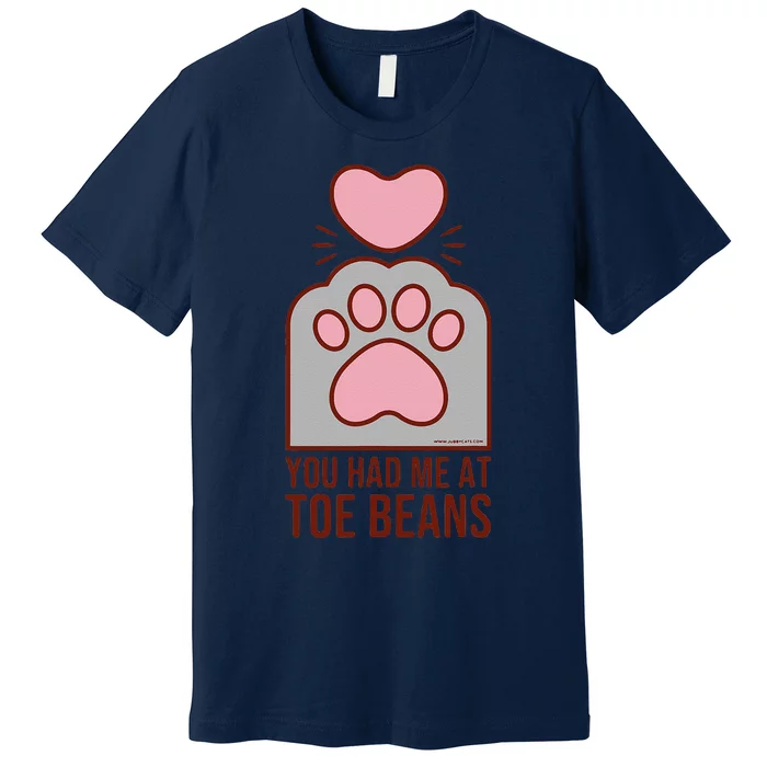 You Had Me At Toe Beans Funny Cute Kawaii Cat Premium T-Shirt