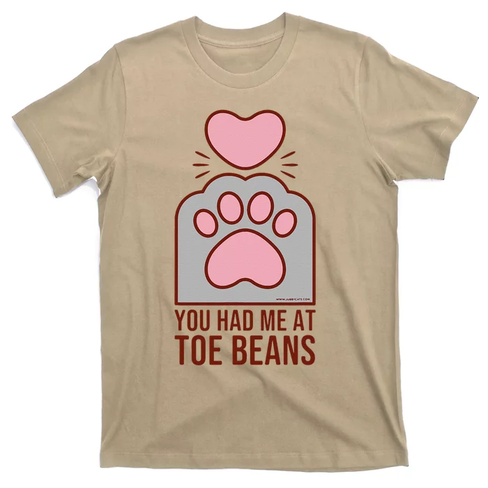 You Had Me At Toe Beans Funny Cute Kawaii Cat T-Shirt