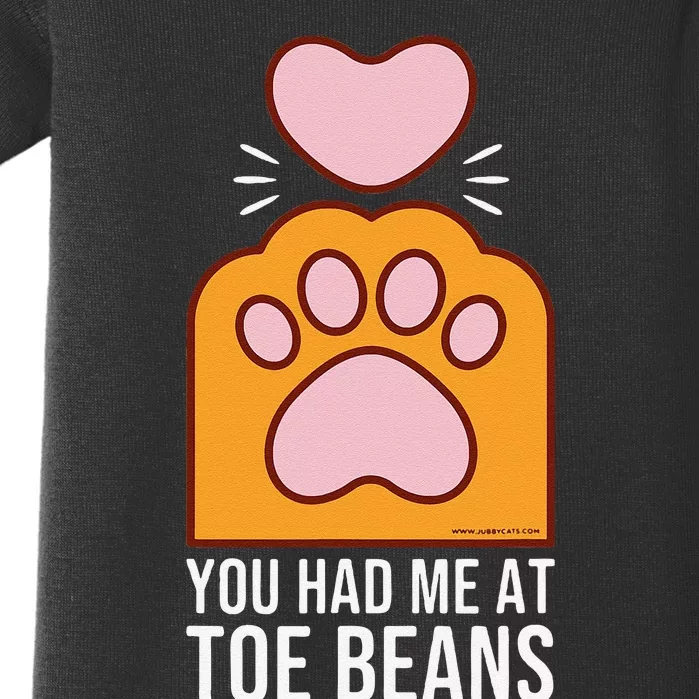 You Had Me At Toe Beans Orange Tabby Ginger Cat Paw Baby Bodysuit