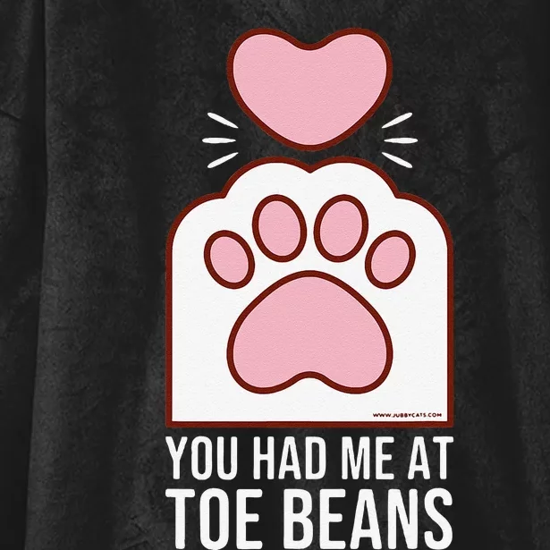 You Had Me At Toe Beans White Cat Paw Hooded Wearable Blanket