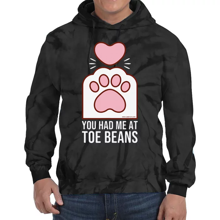 You Had Me At Toe Beans White Cat Paw Tie Dye Hoodie