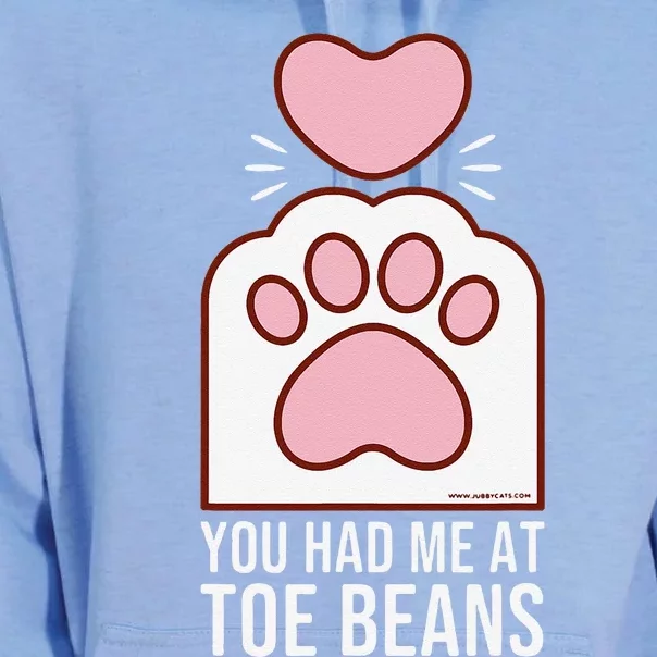 You Had Me At Toe Beans White Cat Paw Unisex Surf Hoodie