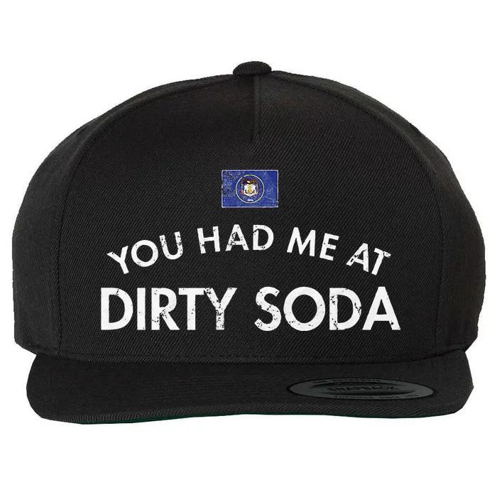 You Had Me At Dirty Soda Distressed Wool Snapback Cap