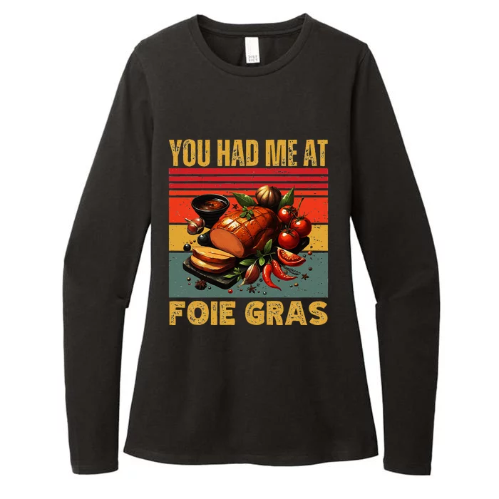 You Had Me At Foie Gras French Retro Gourmet Foodie Humor Womens CVC Long Sleeve Shirt