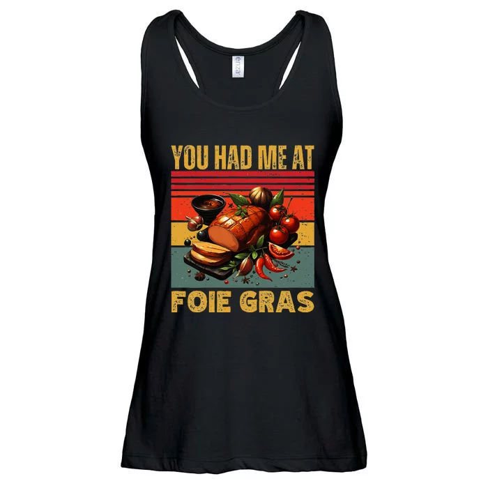 You Had Me At Foie Gras French Retro Gourmet Foodie Humor Ladies Essential Flowy Tank