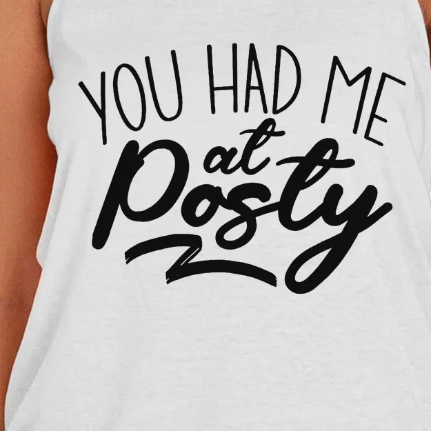 You Had Me At Posty Women's Knotted Racerback Tank