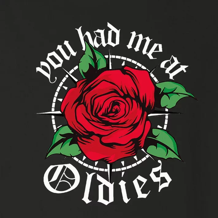 You Had Me At Oldies Red Roses Oldies Toddler Long Sleeve Shirt