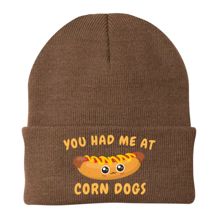 You Had Me At Corn Dogs Knit Cap Winter Beanie