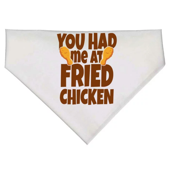 You Had Me At Fried Chicken Food Lover USA-Made Doggie Bandana