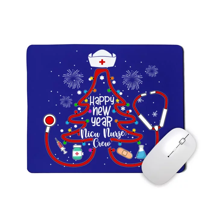 Y1qb Happy New Year Nicu Nurse Crew Christmas Nursing Tree Gift Mousepad