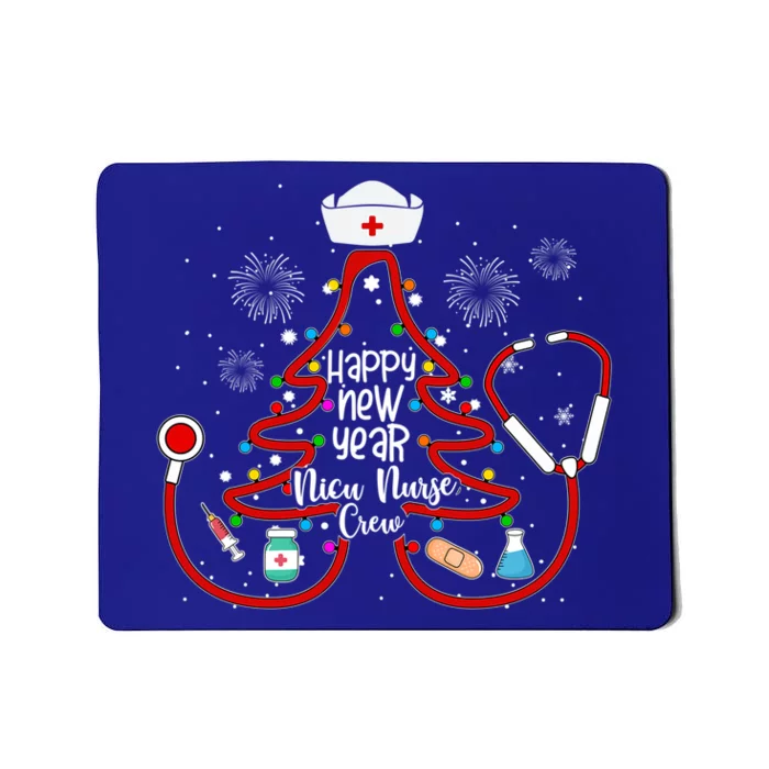 Y1qb Happy New Year Nicu Nurse Crew Christmas Nursing Tree Gift Mousepad