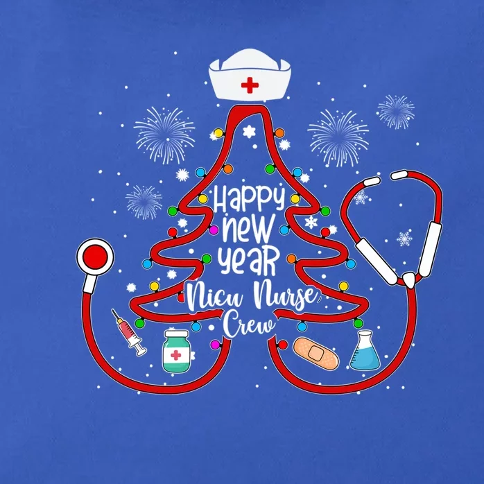 Y1qb Happy New Year Nicu Nurse Crew Christmas Nursing Tree Gift Zip Tote Bag