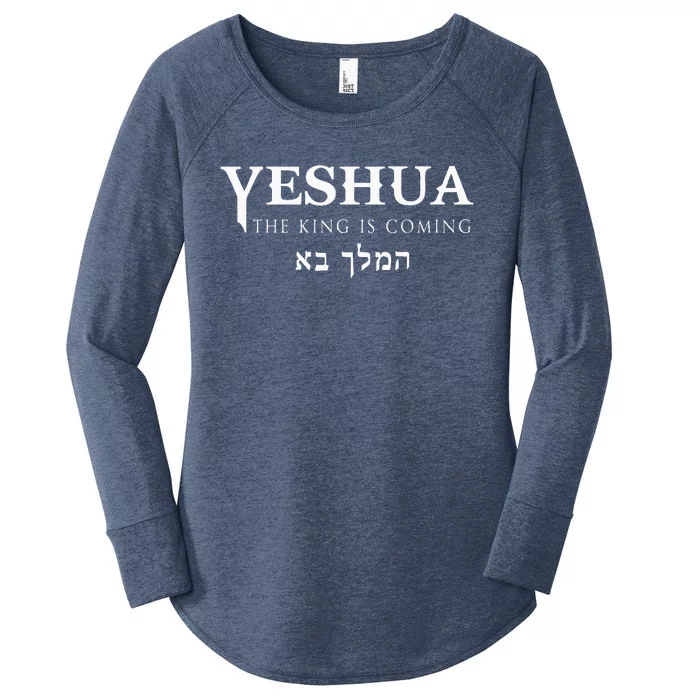 Yeshua Hebrew Name Of Jesus Christian Messianic Women's Perfect Tri Tunic Long Sleeve Shirt