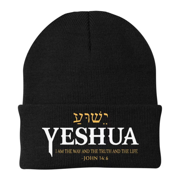 Yeshua Hebrew Name Jesus The Way Truth Life Christian Bible Knit Cap Winter Beanie