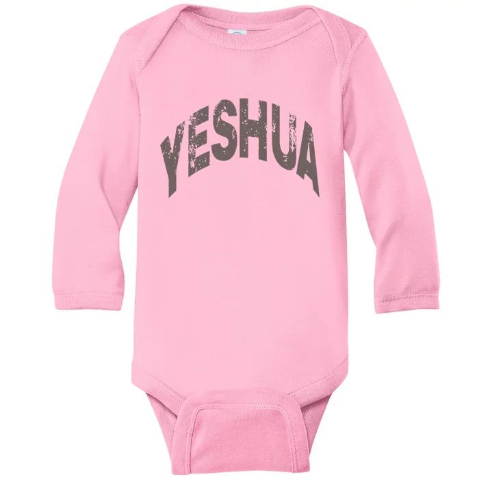 Yeshua Hebrew Name Of Jesus Christian Messianic Baby Long Sleeve Bodysuit