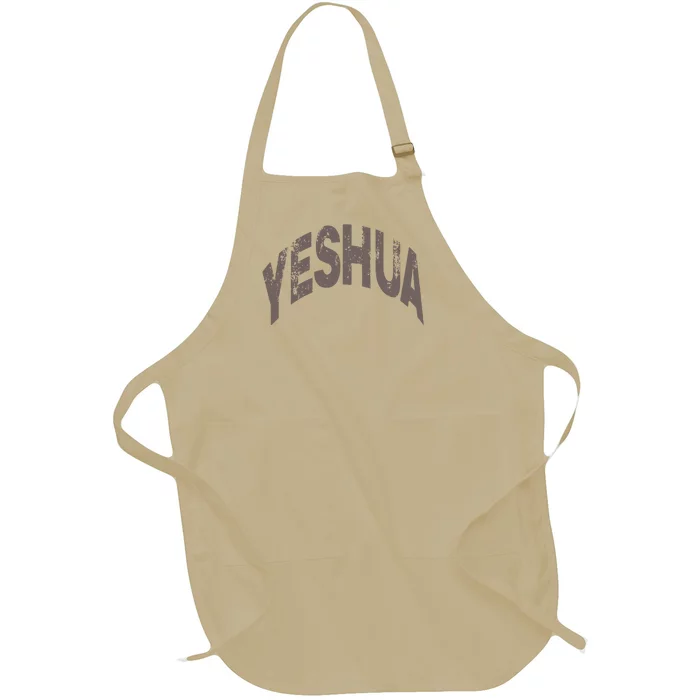 Yeshua hebrew name of Jesus christian messianic Full-Length Apron With Pocket