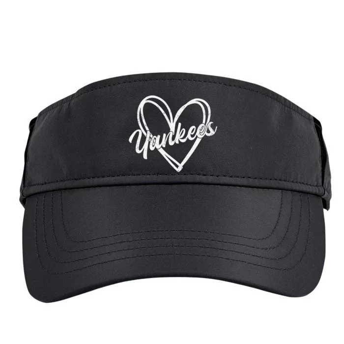 Y.A.N.K.E.E.S Heart New York Baseball Fans Adult Drive Performance Visor